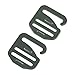 WarmHeartting 2pcs Metal Heavy Duty G-Hook Flat Steel Hanging Buckles for I Inch Webbing Tactical Gear Accessories