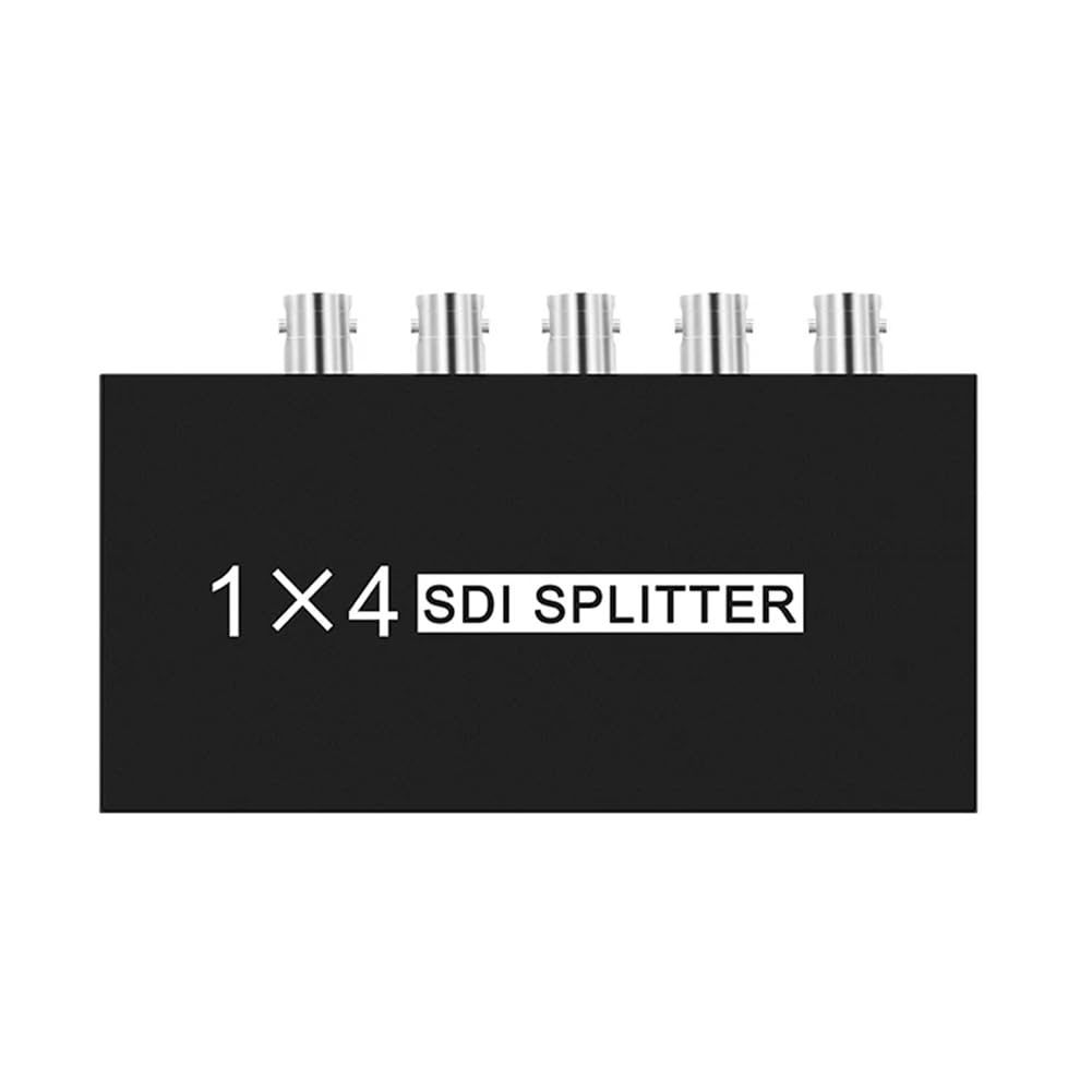 Répartiteur SDI Numérique 1X4 Répartiteur Multimédia Adaptateur D'Extension SDI avec Vidéo TV 1080P pour Projecteurs, Prise Moniteur-UE Facile à Utiliser