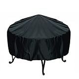 30-inch Round Fire Pit Cover, Black