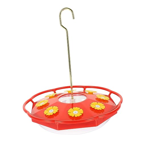 Happyyami 4 Piezas Comedero para Pájaros Comederos para Pájaros En El Exterior Estación De Alimentación De Foso De Hormigas Bebedero Creativo para Pájaros Agua Percha Rojo El Plastico