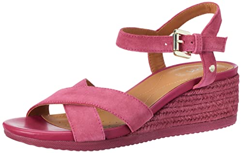 Geox D Ischia Corda, Sandalias Mujer, Rosa (Dark Fuchsia), 41 EU