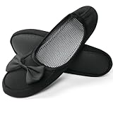 OFFCUP Damen Hausschuhe, 37-38EU Hausschuhe, Ballerina-Pantoffel Damen Hausschuhe Memory Foam Winter...