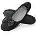 OFFCUP Pantofole da Donna, 37-38EU Scarpe da Casa, Pantofola Ballerina Donna Pantofole da Casa Memory Foam Inverno Ciabatte Pantofola Interno Caldo Peluche Leggero Scarpe di Cotone (Nero)