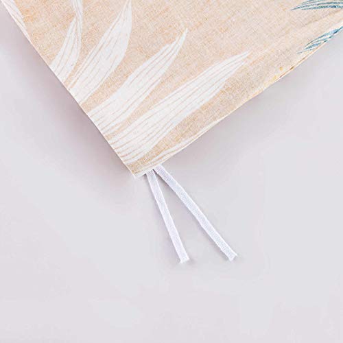 Susybao Yellow Botanical Duvet Cover Queen 100% Cotton Tropical Plant Duvet Cover 3 Pieces Set 1 Hawaii Palm Leaves Patterned Duvet Cover With Zipper Ties 2 Pillowcases Vintage Leaf Bedding Set #TOP4