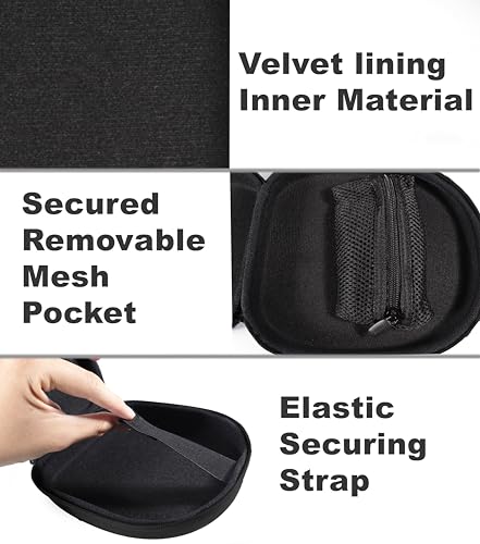 Image of Case for Bose QuietComfort Wireless Noise Cancelling Headphones, QuietComfort Ultra Wireless Noise Cancelling Headphones, QuietComfort 45, 35, 35 II. Replacement case only (Black)