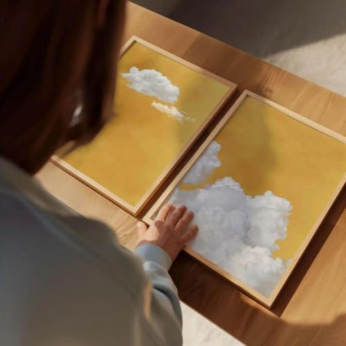 Impression Nuage pour salon chaleureux et minimaliste - 4