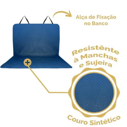 Capa Protetora Porta Malas Veículo PET Impermeável em Couro Sintético (Azul)
