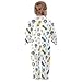 Emelivor Skateboarding Skull White Baby Newborn Pajamas Outfits Infant Footed Pjs with Zipper for Boy Girls Kids
