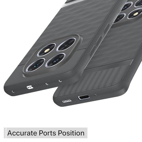 Image of Pikkme Back Cover for Redmi Note 14 Pro 5G Camera Protection 3D Hexa Cube Design Silicone Protective Bumper Case (Grey)