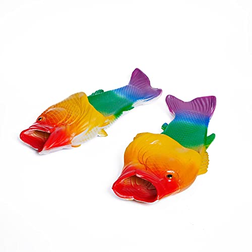 Coddies Fish Flip Flops | The Original Fish Slippers | Funny Gift, Unisex Sandals, Bass Slides, Pool, Beach & Shower Shoes | Men & Women