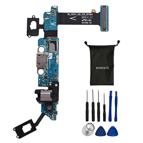 Sunways Charging Port Flex Dock Connector Micro USB Charging Port for Verizon Samsung Galaxy S6 G920V Parts with Device Opening Tools Sunways Charging Port Flex Dock Connector Micro USB Charging Port for Verizon Samsung Galaxy S6 G920V Parts with Device Opening Tools