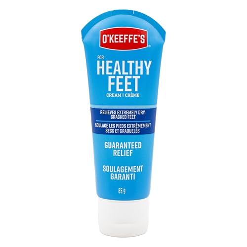 O’Keeffe’s Healthy Feet Foot Cream, Relieves and Repairs Extremely Dry Cracked Feet, Instantly Boosts Moisture, 3oz/85g Tube, (Pack of 1) K1280003