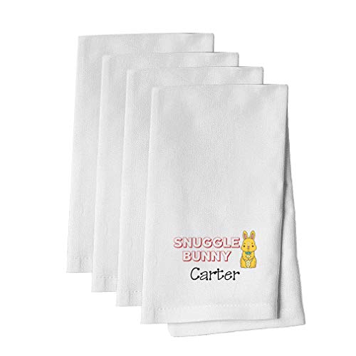 Set de 4 servilletas de algodón Personalizadas color blanco miniatura 1