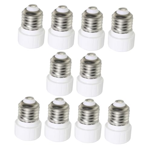 TOYMYTOY 10個 ランプアダプター 耐熱素材使用 中間口からピン口変換 ソケットコンバーター ホテル オフィス 家用灯座変換プラグ