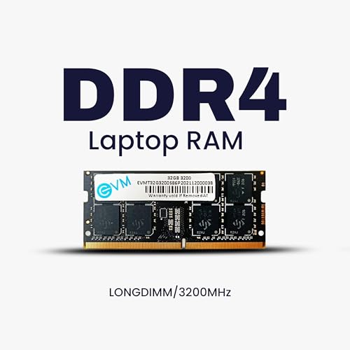Image of EVM 32GB DDR4 Laptop RAM 3200MHz - Unleash Your System's Full Potential - Perfect for Gamers, Office Work, and More - 10 Years Warranty (EVMT32G3200S88P)