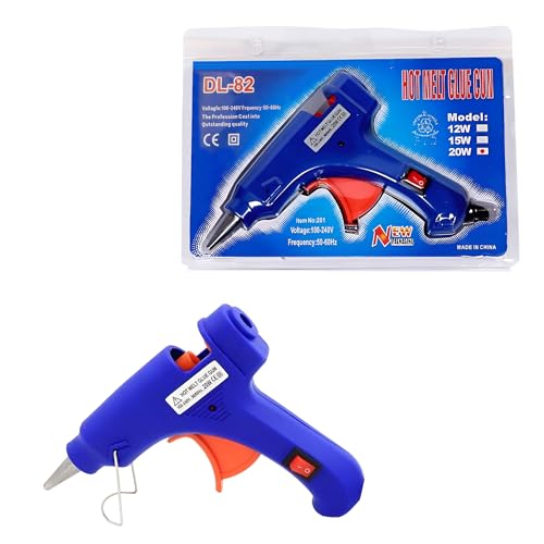 Image of NFI essentials 20W Hot Melt Glue Gun With On-off Switch Anti Drip Heavy Duty Industrial Leak Proof DIY Projects for School Arts & Craft and Quick Repairs (Navy Blue)
