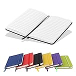 A6 Notebooks, Pocket Notebook Note Pads Small Notebooks Hardback Notebook A6 Notepad Journal 160 Pages (80 Sheets)-Black