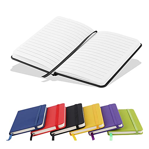 A6 Notebooks Pocket Notebook Note Pads Small Notebooks Hardback Notebook A6 Notepad Journal 160 Pages (80 Sheets)-Black