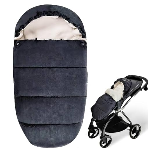 auvstar Saco Silla Paseo Universal, Cubrepiernas Forro Sherpa de Caliente para Bebé de Invierno, Saco de Dormir para Cochecito y Asiento de Coche, Adecuado para Niños de 0 a 3 Años