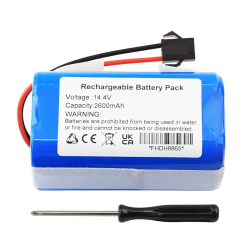 Image of Replacement Battery Compatible with Ionvac SmartClean 2000 Robovac 7687 7688, Ionvac SmartClean V4 7997, Coredy R750-1600Pa, Deenkee DK700 Robot Vacuum Cleaner CMICR18650F8M7-4S1P H18650CH-4S1P 14.4V