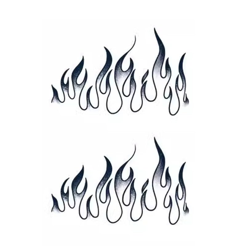Herbal Flame Tattoo Stickers Waterproof Long-Lasting Juice Semi-Permanent Non-Reflective Plants