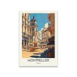 YONGKUIQMK Montpellier Wand kunstdruck Frankreich Natur 