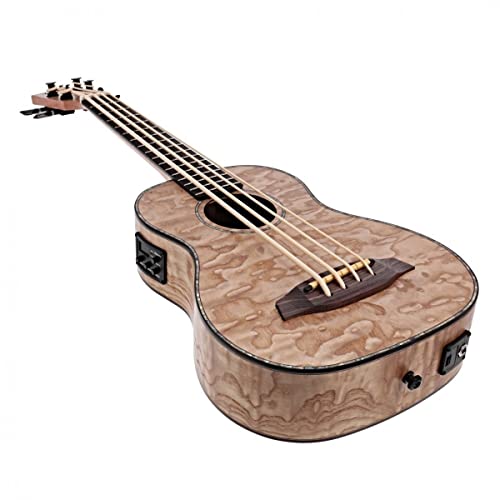 Hartwood Sonata Electric Bass Ukulele – Saule frisé - Les Beatles, Paul McCartney, John Lennon, RIngo Starr, George Harrison Hartwood Sonata Electric Bass Ukulele - Saule frisé – Image 6