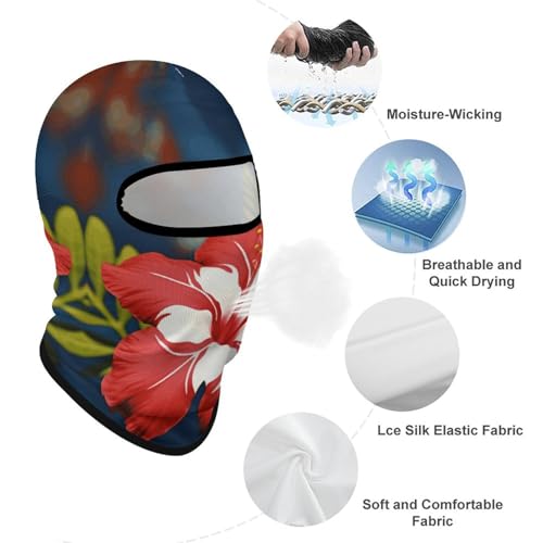 Balaclava Mask for Men Balaclava Ski Mask Hawaii Flower Winter Face Mask Face Cover for Cycling miniatura 3