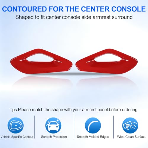 Tumukiw Center Control Armrest Side Trim Compatible with Mercedes Benz GLE350 W167 400d 450 GLE C167 53 63 S AMG GLS450 X167 580, ABS Center Console Trim Cover Interior Accessories (Red) by Tumukiw - Used condition - Image 3