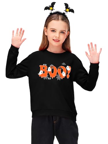Image of Remimi Kids Halloween Sweatshirt Long Sleeve Thanksgiving Tops 3-14 Years