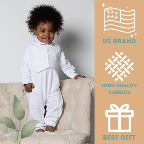 Elegant Baby Boy Christening Outfit with Vest and Hat - Boy Baptism Outfit, Perfect Baptism Gifts for Boys2