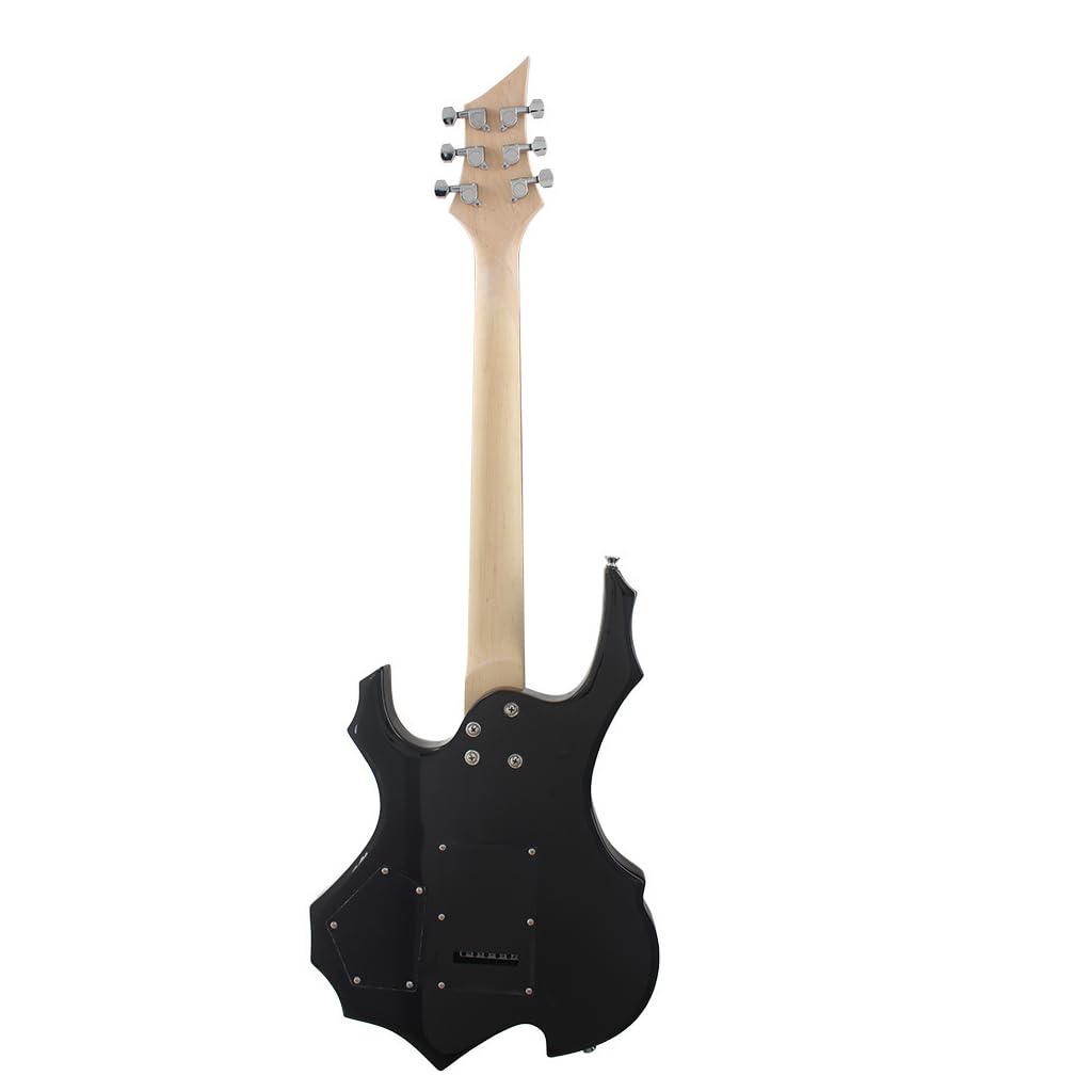 Chitarra Elettrica Chitarra Elettrica in Palissandro 24 Tiri Chitarra Elettrica per Principianti Chitarra Elettrica Professionale Kit Chitarra, Basso (nero)