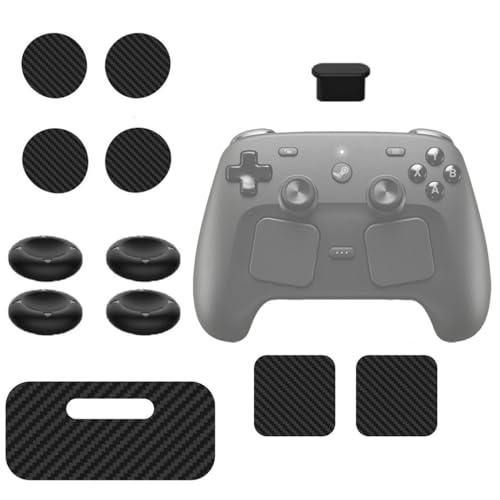 For Steam Controller 2 �p�_�X�g�J�o�[�y�V�o��-5in1�z�ی�L�b�g �h�o �L�Y ����h�~ | Type-C�_�X�g�v���O+�V���R�����W���C�X�e�B�b�N�J�o�[+�g���b�N�p�b�h�p�X�e�b�J�[�{�{�^���p�X�e�b�J�[�{�[�d��p�X�e�b�J�[
