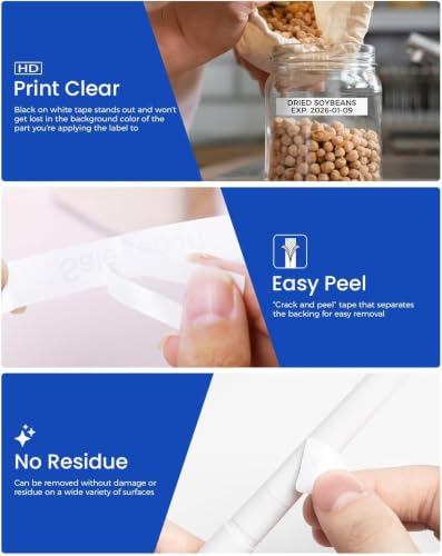 Image of Replacement for Brother TZe Tape 12mm 0.47 inch Laminated White TZe-231 | 5-Pack Ptouch Label Maker Tape TZ-231 Compatible with Brother P-touch PT-D220 D210 H110 D200 D400 PT-1280 D610BT