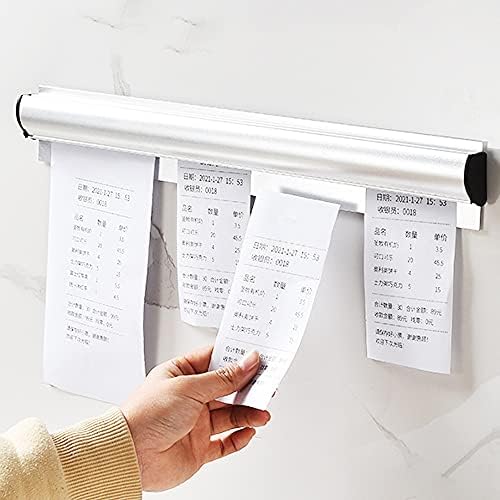 Dzmuero Bill Ticket Holder Ticket Holder for Orders Grabber Ticket Hanging Rack for Hold Orders, Tabs or Papers 1 Pcs(30cm with Screws and 3M Sticker)