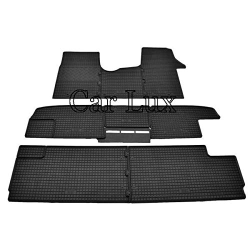 Car Lux AR05782 - Tappeto proteggi baule + tappetini in gomma su misura per Opel Vivaro L2 dal 2014-