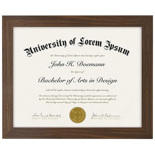 Americanflat 8.5x11 Diploma Frame with Shatter-Resistant Glass - Document Frames