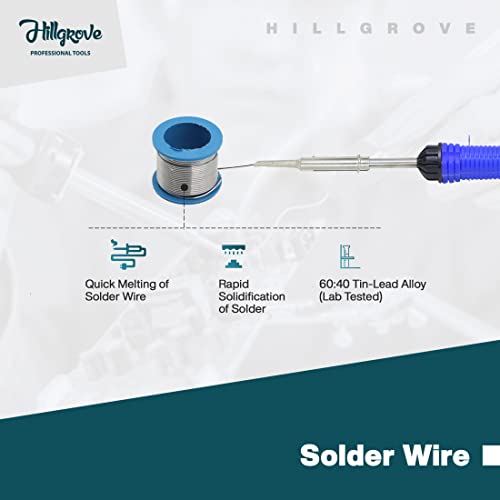 Image of Hillgrove HGCM100M1 Electronic 8in1 Mobile Soldering Iron Equipment Tool Machine Combo Kit Set with Digital Multimeter 25 W Simple (Flat Tip)