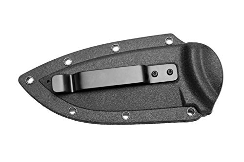 Trs Fang Rugged 3.5Inch Long 4Mm Thick Razor Sharp Fixed Blade Hunting Camping Bushcraft Survival Skinning Knife With Hardshell Quick Draw Sheath Reversible Belt And Pocket Clip #TOP4