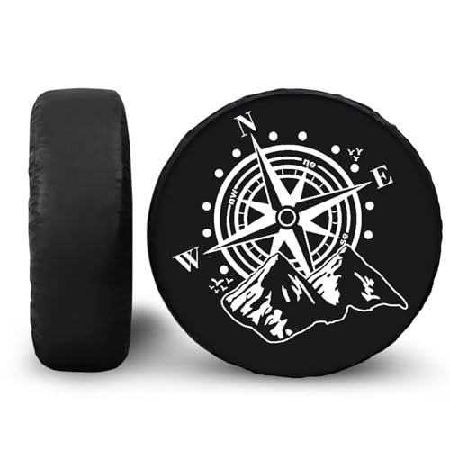 Image of Pensura Spare Tire Cover, Art Hill Pattern Stretchy Spare Tire Cover Waterproof Sun Protection Fit for Truck, SUV, Trailer, Camper 14-19 inch