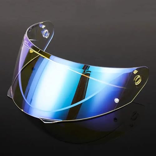 Hj-33 Shield Revo Blue Replacement Visor For I90 Motorcycle Helmets (Blue Mirror) #TOP6