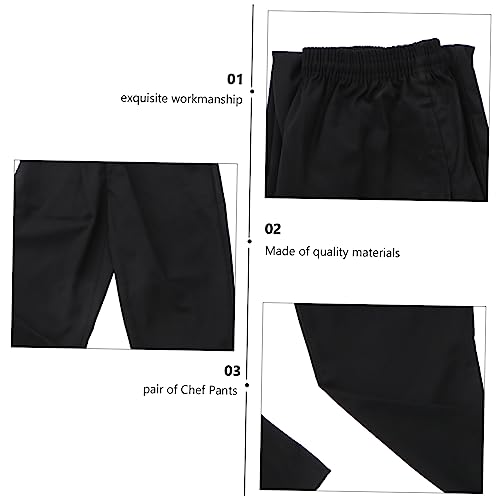 Yardenfun 1 Par De Calças De Chef Macacão Preto Jeans Para Mulheres Cintura Jeans Preto De Cintura C