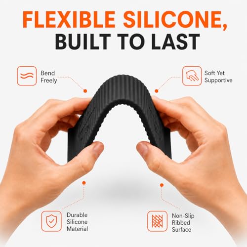 Silicone Phone Stand, Foldable Holder with Cable Cutout, Aluminum Core - image 4