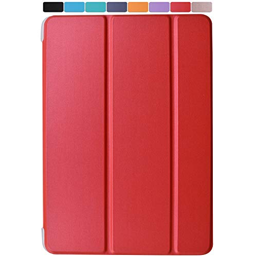 Image of DuraSafe Cases for iPad 7.9 Inch Mini 5th [ Mini 2019 5 Gen ] A2133 A2124 A2126 MUQY2HN /A MUQW2HN /A MUQX2HN /A MUU52HN /A Lightweight Smart Adjustable Stand Feature Sleek Design Flip Case - Red