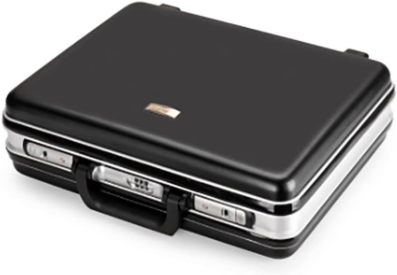 Baxi&barna ABS&PC Business Briefcase, Security Lockbox for Important Documents, New Aluminum Frame Money Box