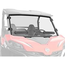 SuperATV Scratch Resistant Vented Full Windshield for CFMOTO ZForce 800 Trail | Made of 1/4 Polycarbonate | Complete With All Hardware For Easy Installation | Includes Pre-installed Bulb Seal