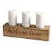 Rustic Home Expressions Personalized 3 pc. Wood Pillar Candle Holder