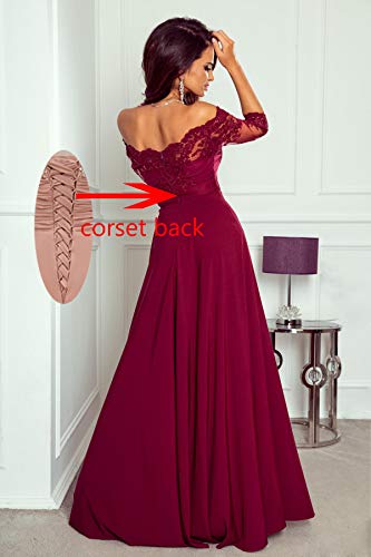 Sukleet Women's Short Sleeves Lace Applique Mother of The Bride Dresses Long Formal Evening Gowns with Slit2