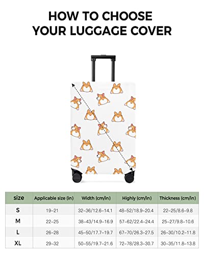 Travel Luggage Cover X-Large Suitcase Cover Fit for 29-32 Inch Luggage Luggage Protector Suitcase Cover Scratchproof Cute Cartoon Corgi Ass Luggage Cover Protector for Suitcase3