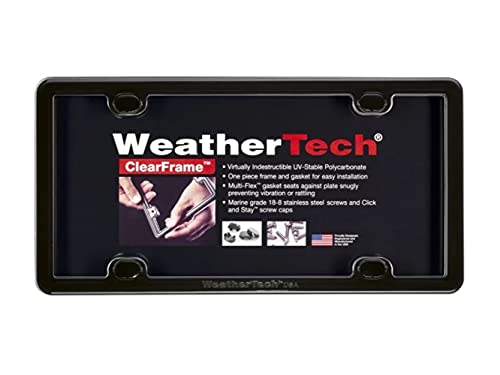 WeatherTech ClearFrame License Plate Frame (No Cover) - Black